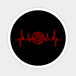 Bocce Ball Heartbeat Magnet